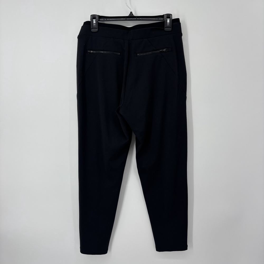 Athleta Womens Small Black Venice Pintuck Pants Jogger Zip Pocket Travel Yoga - Picture 2 of 9